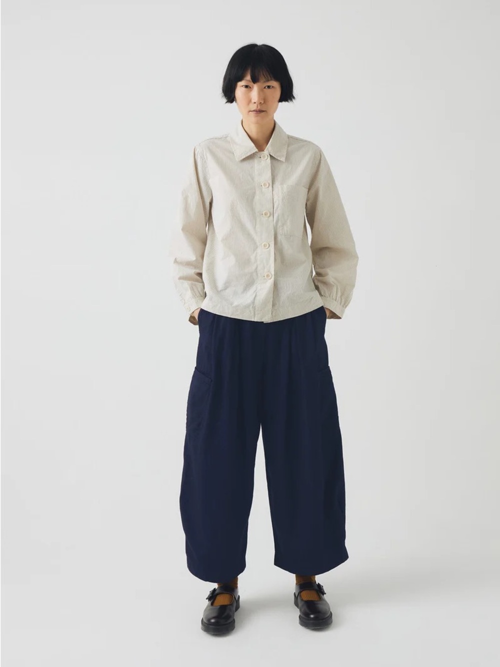 Like new TOAST Baya Patch Pocket Stripe Organic Cotton Shirt, M